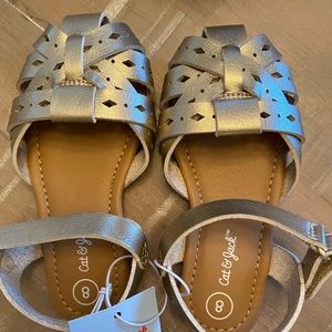 Cat & Jack Gold Sandals NWT